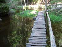 Wlkaway across the small lake