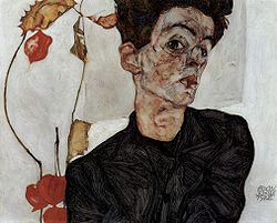 Self-portrait of Egon Schiele