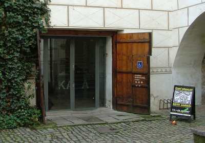 Courtyard entrance to the Egon Schiele Art Centre