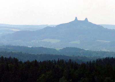 Trosky Castle towers above the Cesky raj