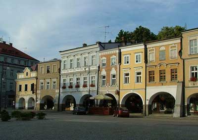 Renaissance houses on the main square of Litomyšl