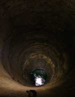 The undergorund well in th catacombs of Melnik