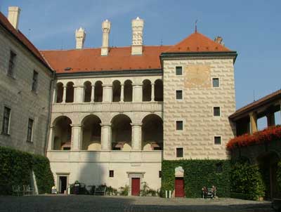Courtyard of Mělník's renaissance chateau