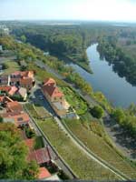 Junction of the Vlatava and Labe rivers at Melnik