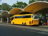 Student agency bus stop in Brno