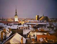 Winter view from the tower of St Michael's