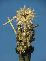 The Holy Trinity sculpture ont he main square column in Olomouc